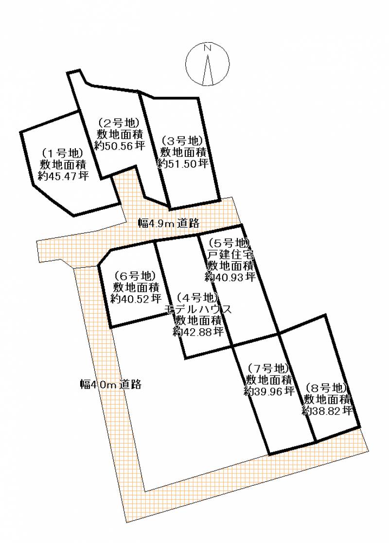 高知市玉水町 １号地の区画図
