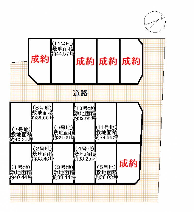 高知市朝倉西町 １号地の区画図