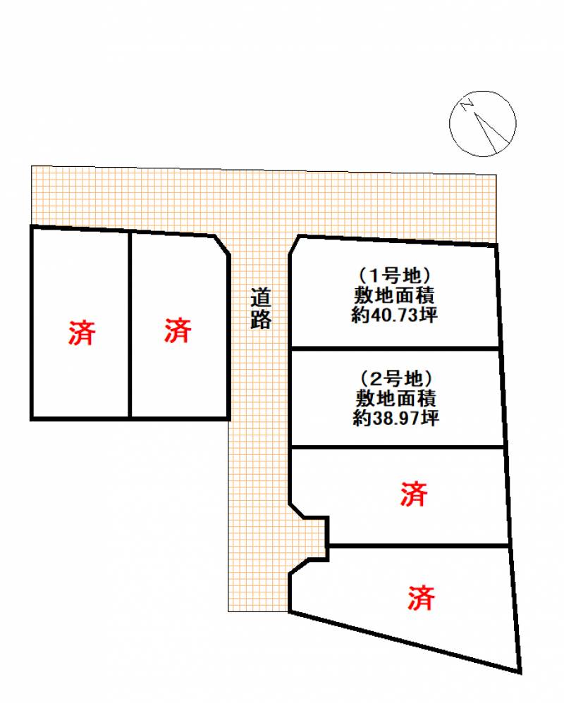 高知市朝倉丙 １号地の区画図