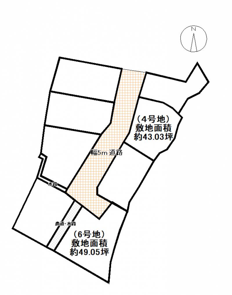 高知市西塚ノ原 ４号地の区画図