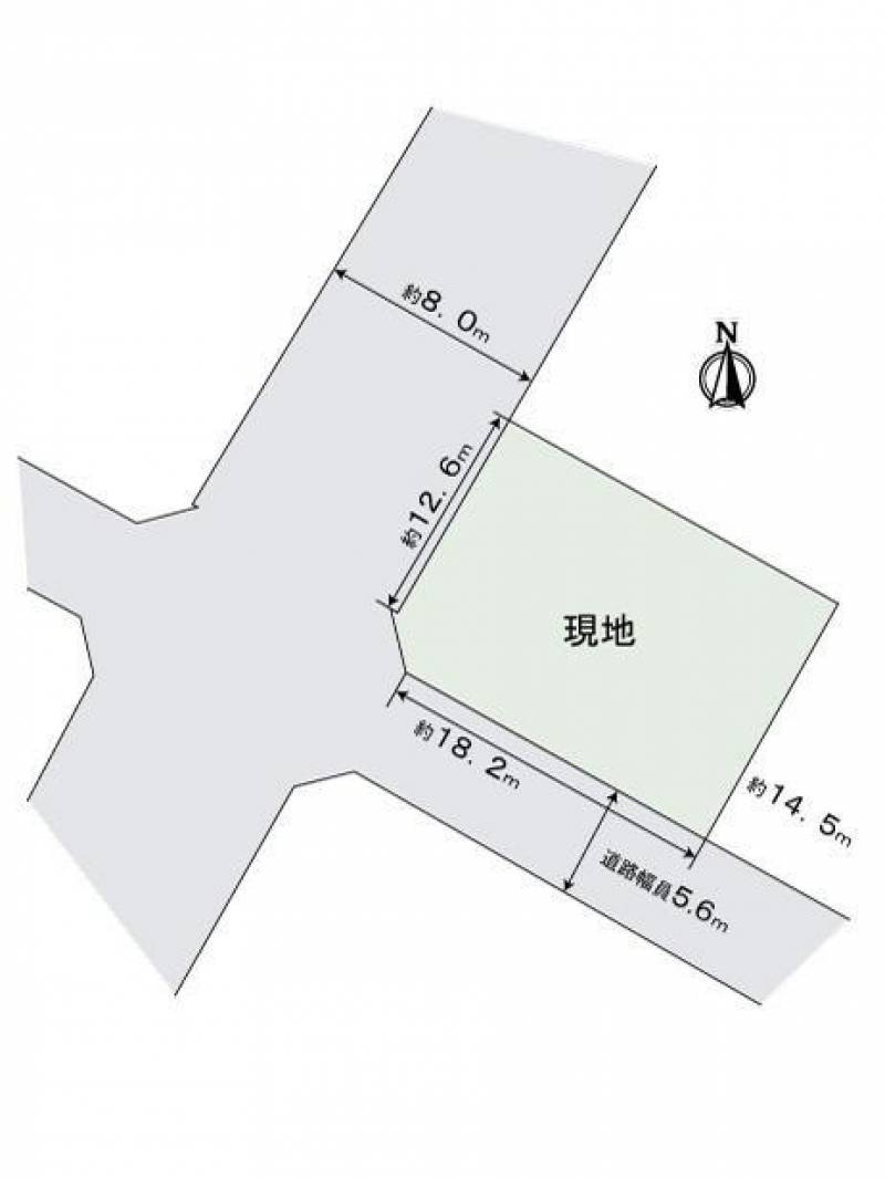 高知市若松町 の区画図
