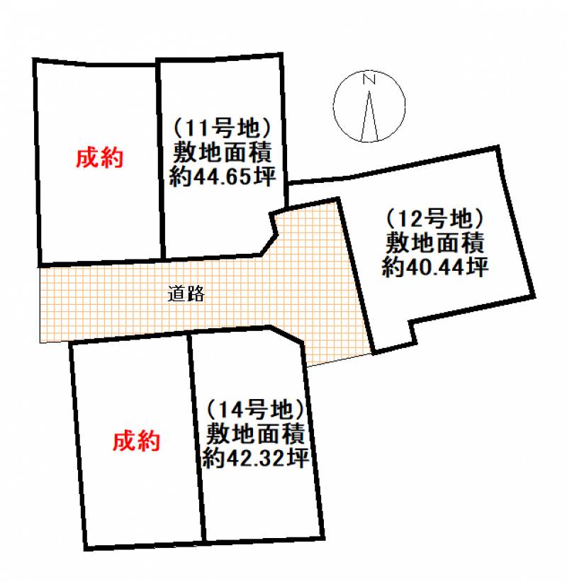 高知市玉水町 11号地の区画図