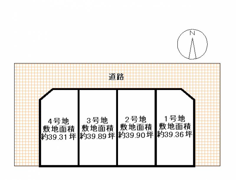 高知市加賀野井 2号地の区画図