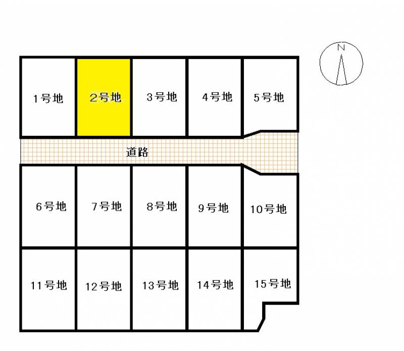 四万十市具同 はりまやタウン四万十2号地の区画図