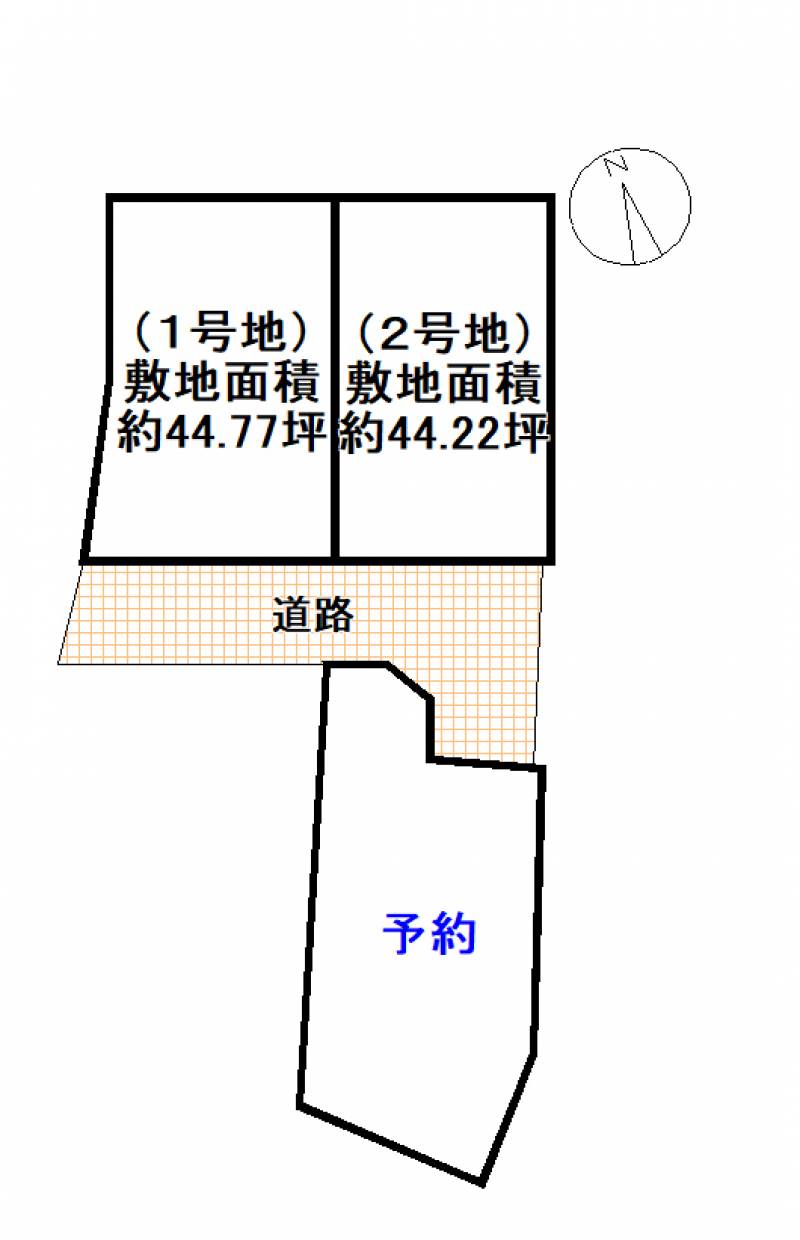 高知市一宮徳谷 １号地の区画図