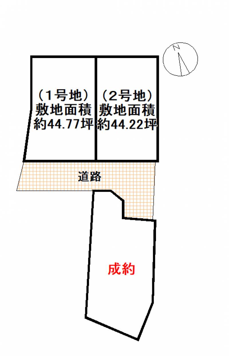 高知市一宮徳谷 ２号地の区画図