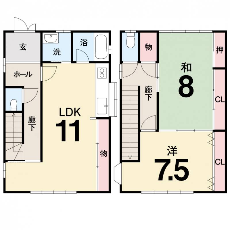 南国市緑ケ丘 一戸建 緑ヶ丘の間取り画像