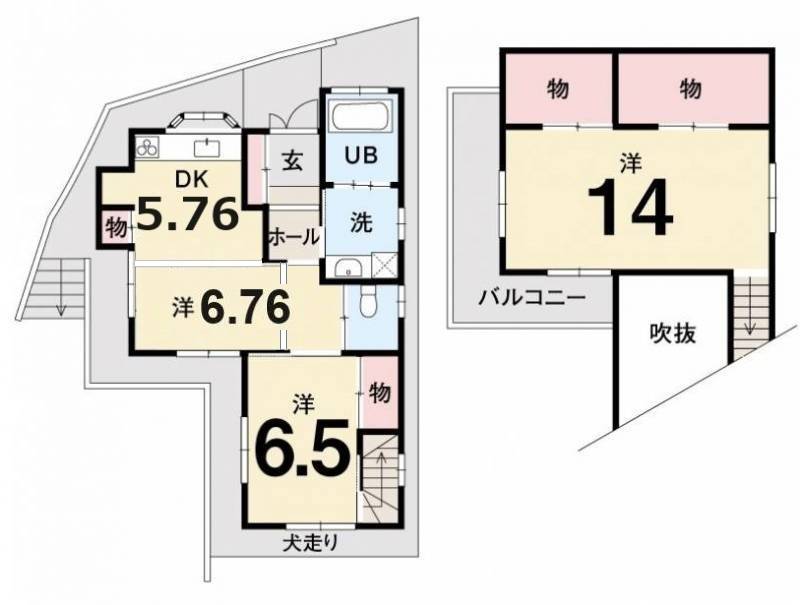 高知市福井町 一戸建 の間取り画像