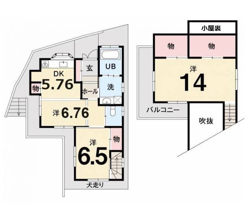 高知市福井町 一戸建 の間取り画像