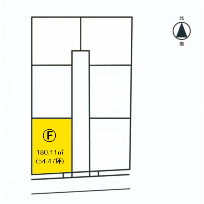 高知市朝倉南町 VILLAGE 南F号地の区画図