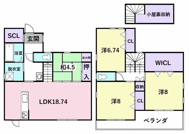 香南市野市町西野 一戸建 の間取り画像