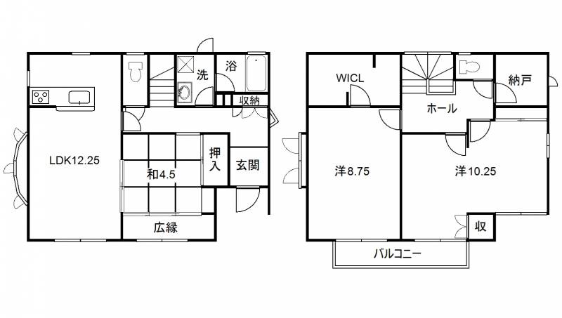 高知市長浜 一戸建 の間取り画像