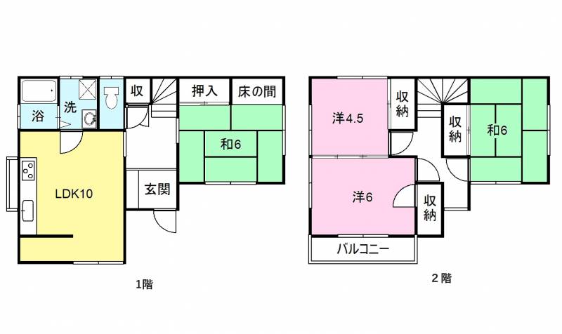 香南市野市町母代寺 一戸建 の間取り画像