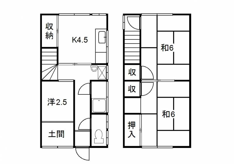 高知市知寄町 一戸建 の間取り画像