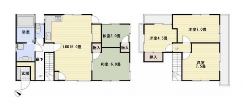 高知市針木本町 一戸建 の間取り画像