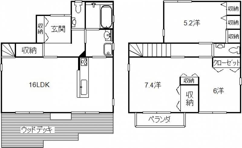 高知市長浜蒔絵台 一戸建 の間取り画像