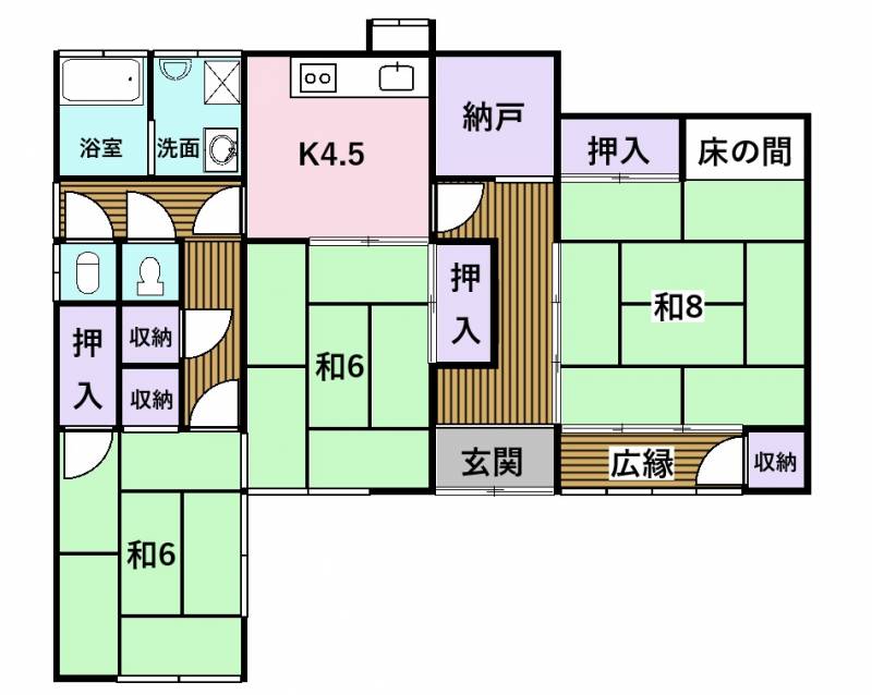 土佐清水市浦尻 一戸建 の間取り画像