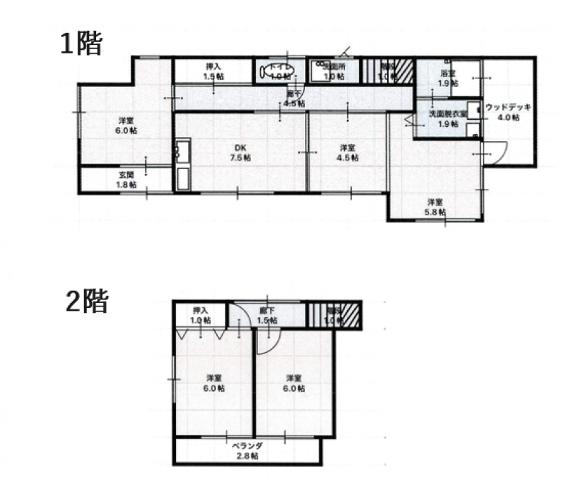 南国市大そね乙 一戸建 の間取り画像