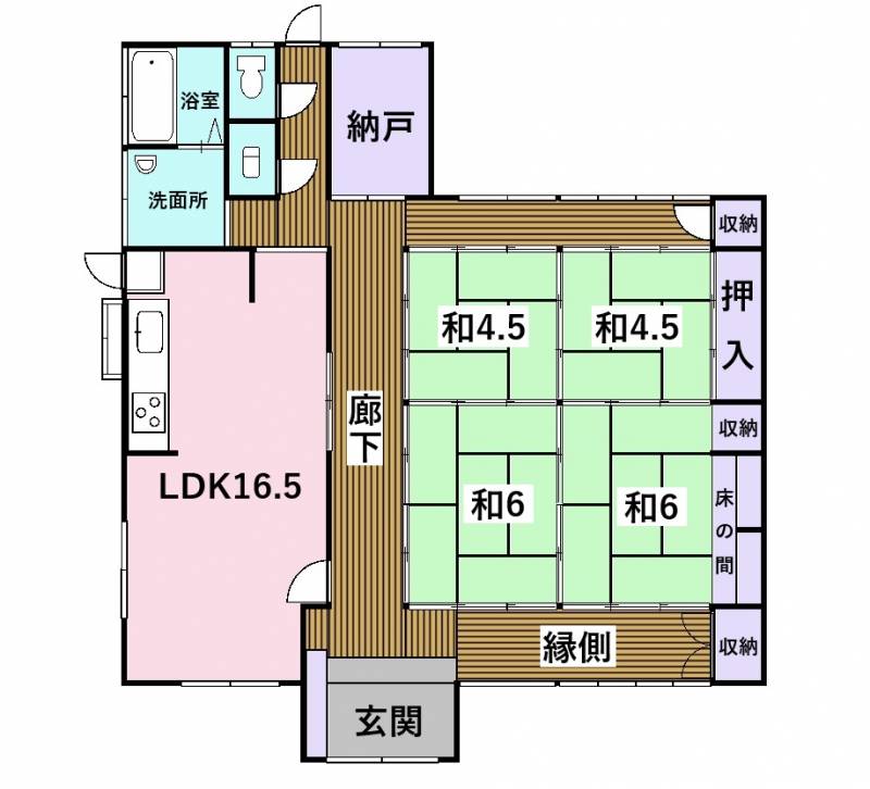 高知市長浜 一戸建 の間取り画像