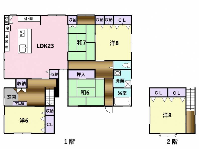 高岡郡中土佐町久礼 一戸建 の間取り画像