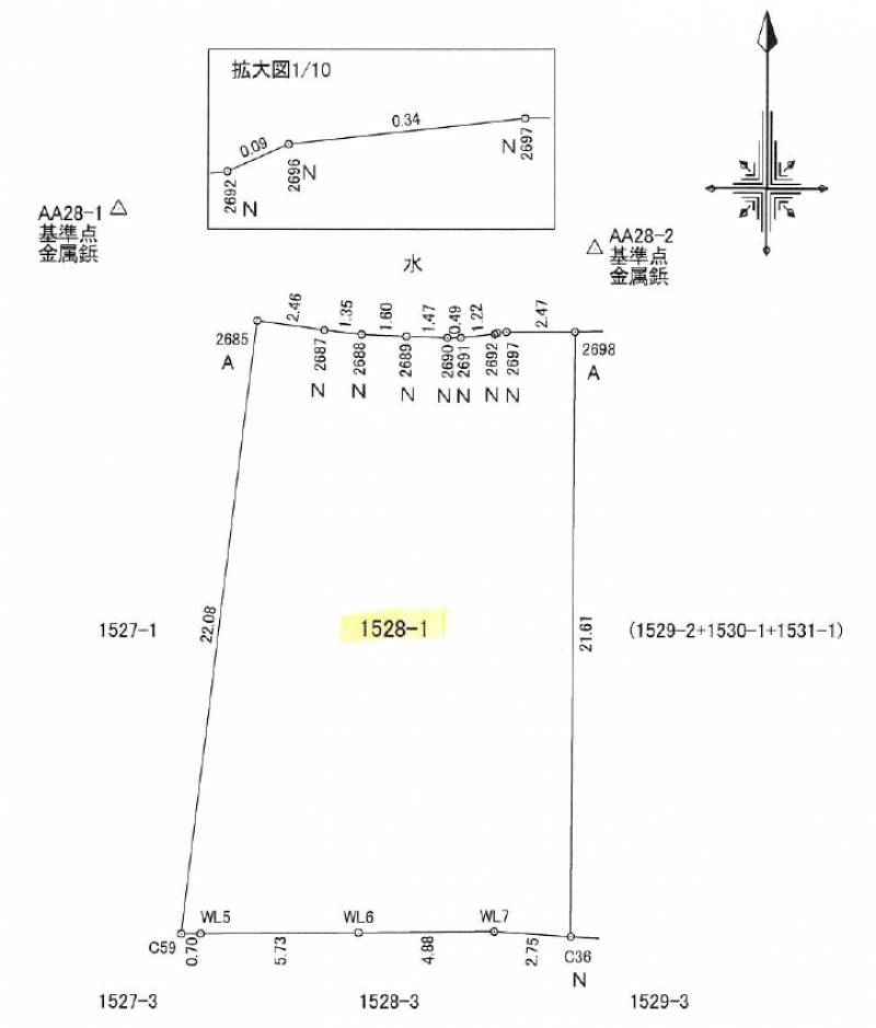 香南市赤岡町 の区画図