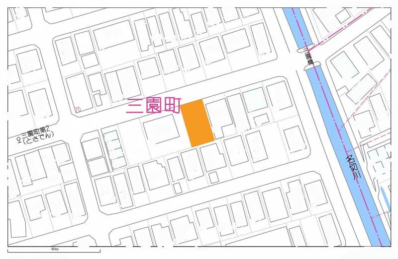 高知市三園町 の区画図