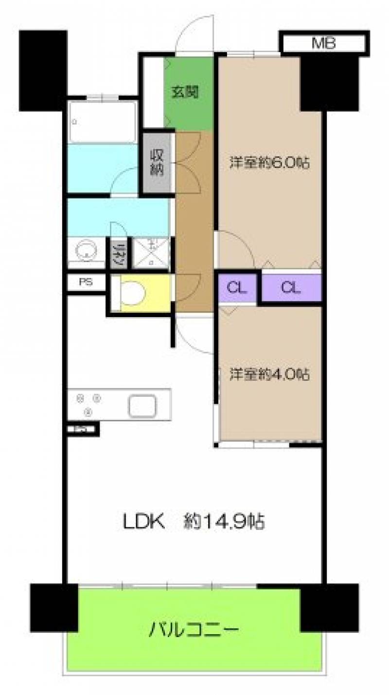 レーベンはりまや橋MIDCOURT 703 の間取り画像