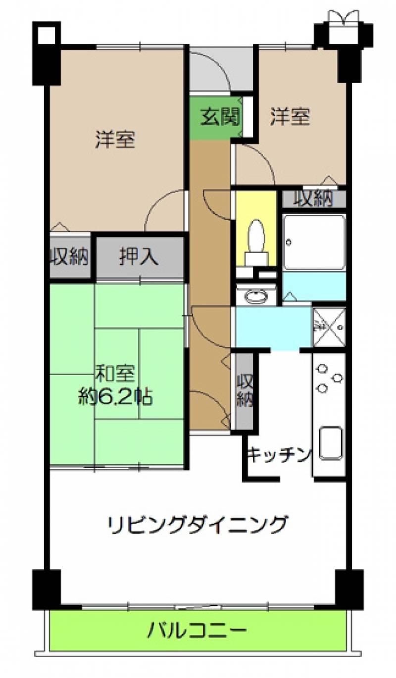 サーパスシティ高知Ⅱ の間取り画像