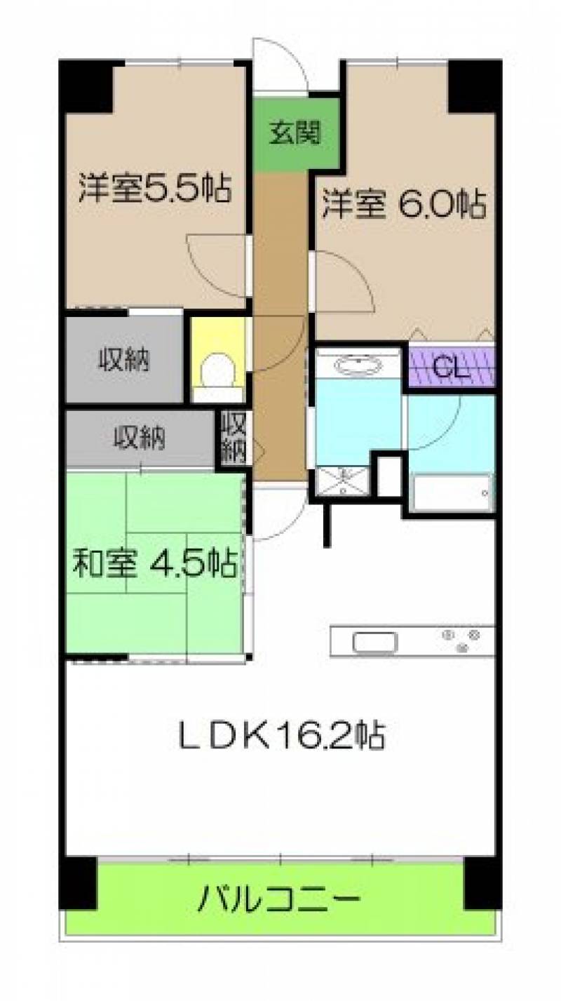 サーパス桟橋通二丁目 802 の間取り画像