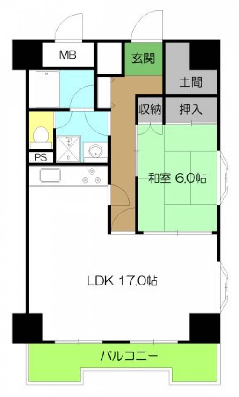 東武ハイライン唐人町 504 の間取り画像