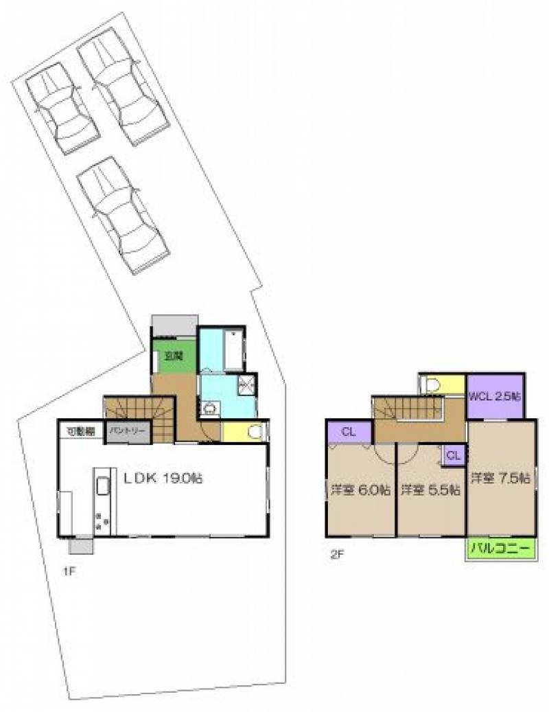 高知市鴨部高町 一戸建 の間取り画像