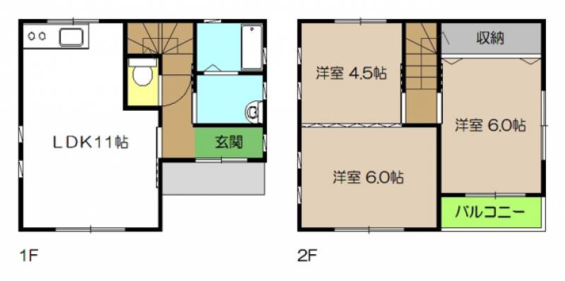 高知市役知町 一戸建 の間取り画像