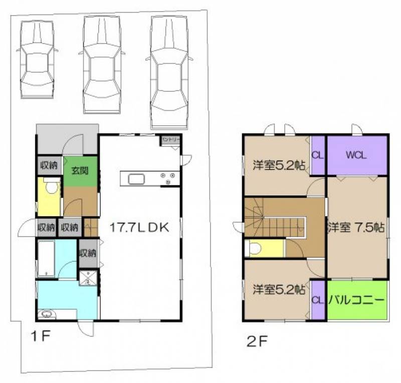 南国市元町 一戸建 の間取り画像