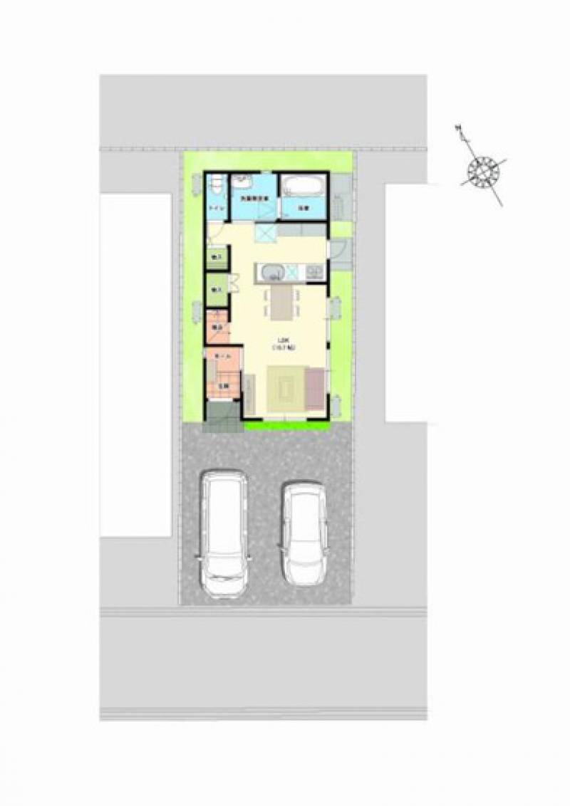 高知市百石町 一戸建 の間取り画像