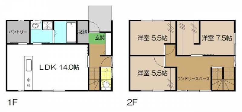 高知市神田 一戸建 の間取り画像