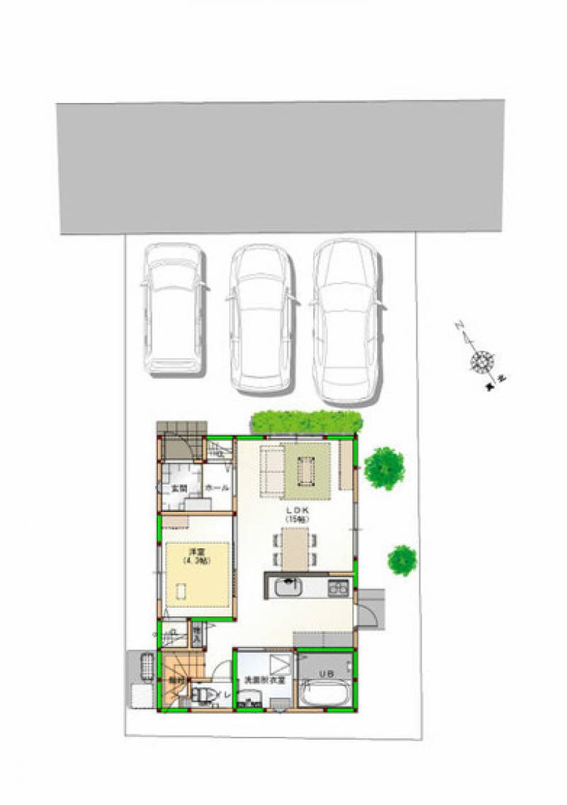 高知市百石町 一戸建 の間取り画像