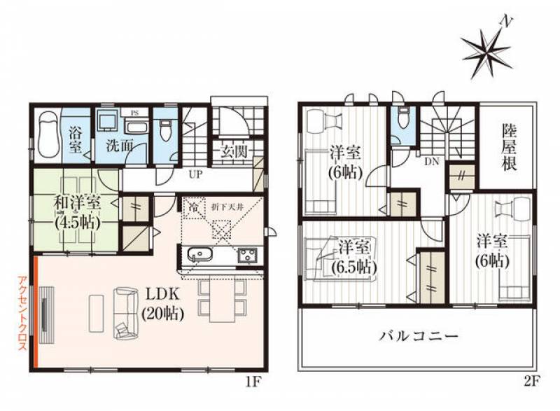 香南市野市町みどり野東 一戸建 の間取り画像