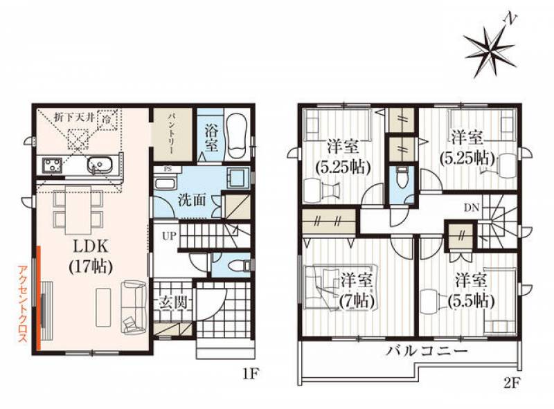 香南市野市町みどり野東 一戸建 の間取り画像