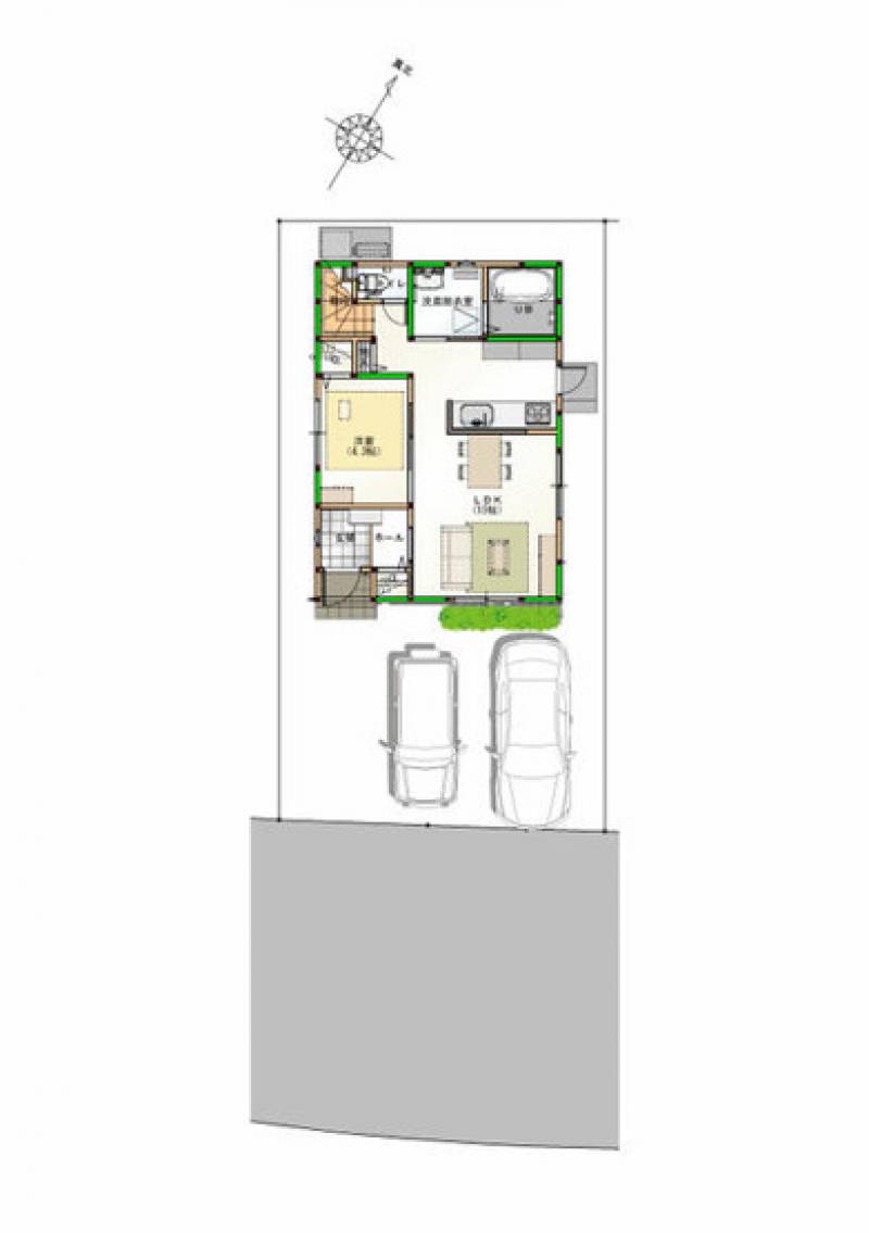 高知市鴨部 一戸建 の間取り画像