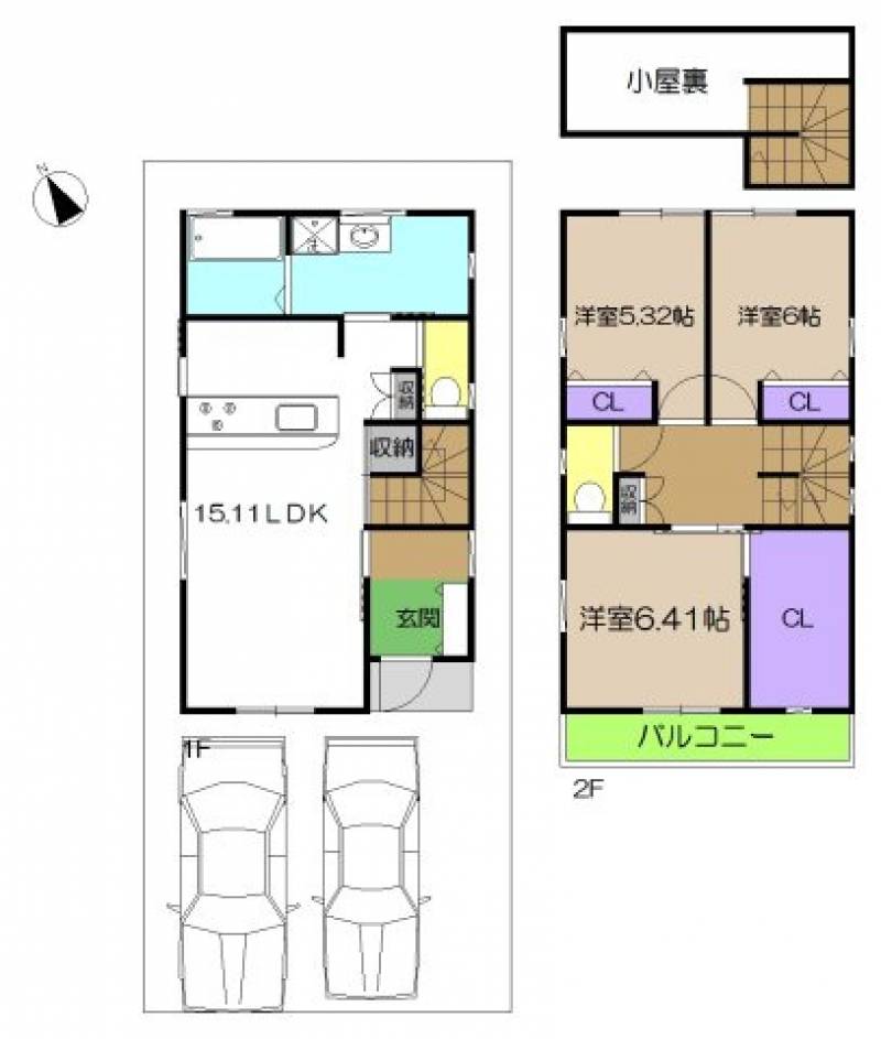 高知市百石町 一戸建 の間取り画像