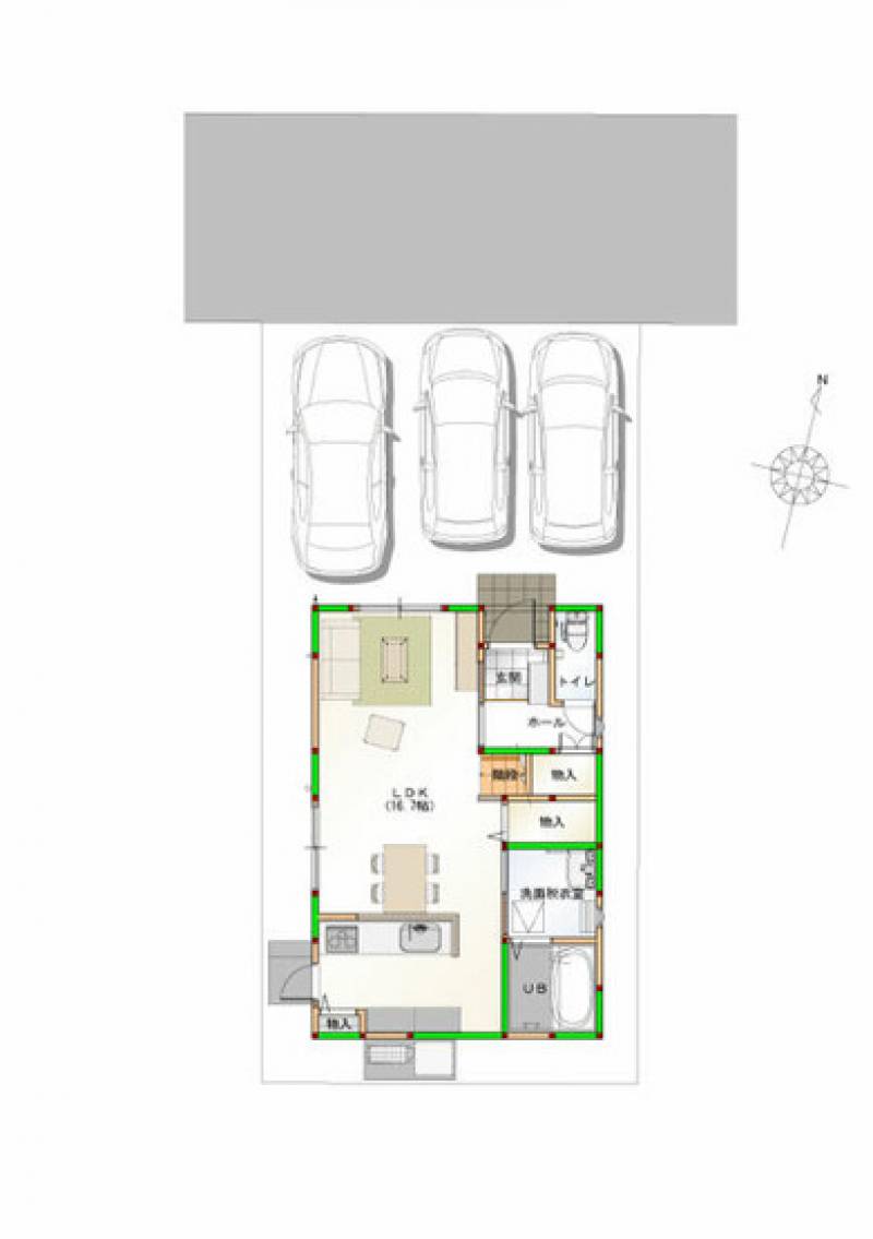 高知市南万々 一戸建 の間取り画像