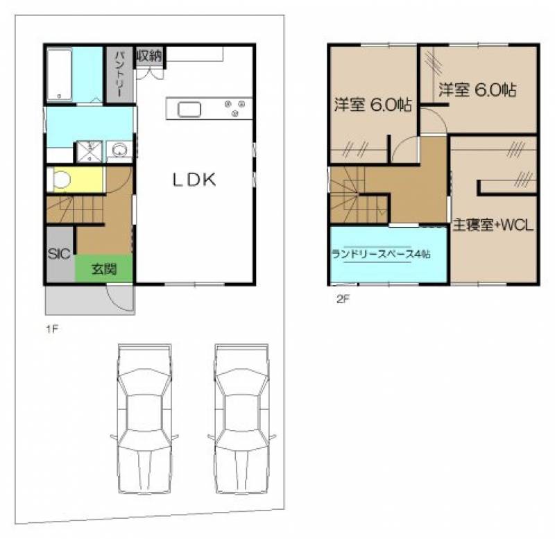 高知市鴨部 一戸建 の間取り画像