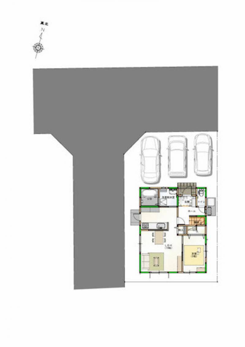 高知市朝倉甲 一戸建 の間取り画像