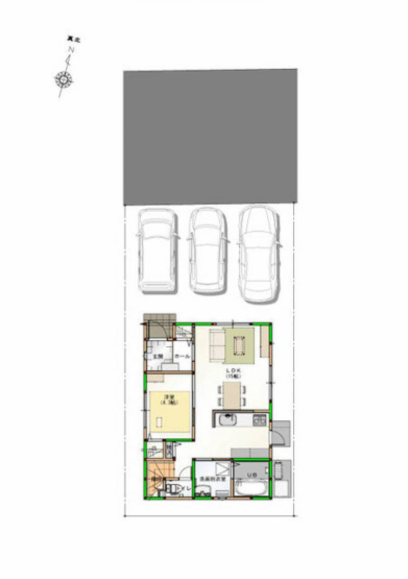 高知市朝倉甲 一戸建 の間取り画像