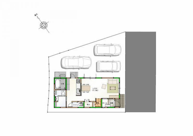 高知市介良乙 一戸建 の間取り画像