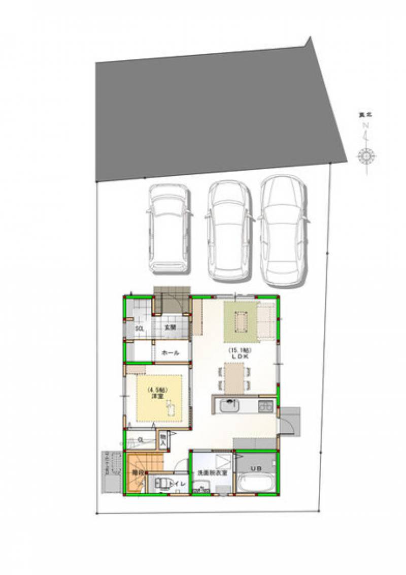 高知市朝倉丙 一戸建 の間取り画像