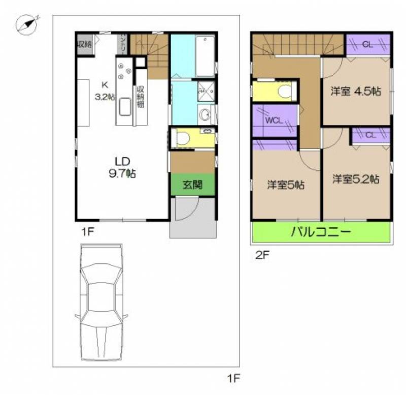 高知市高須 一戸建 の間取り画像