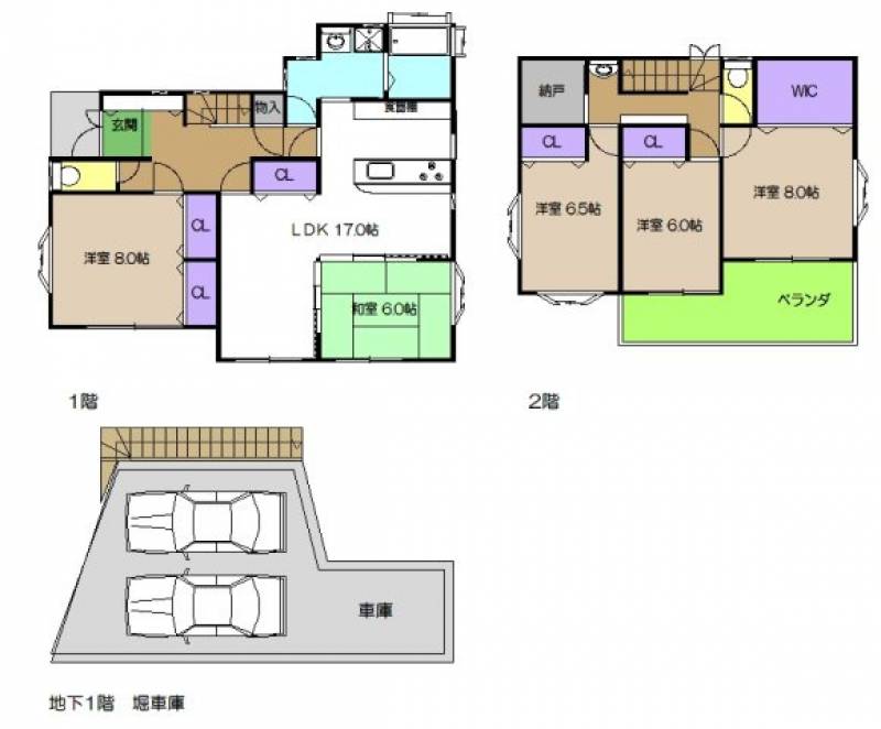 高知市福井町 一戸建 の間取り画像