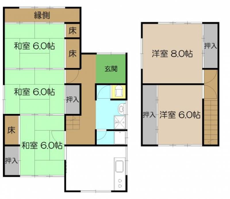 南国市大そね乙 一戸建 の間取り画像