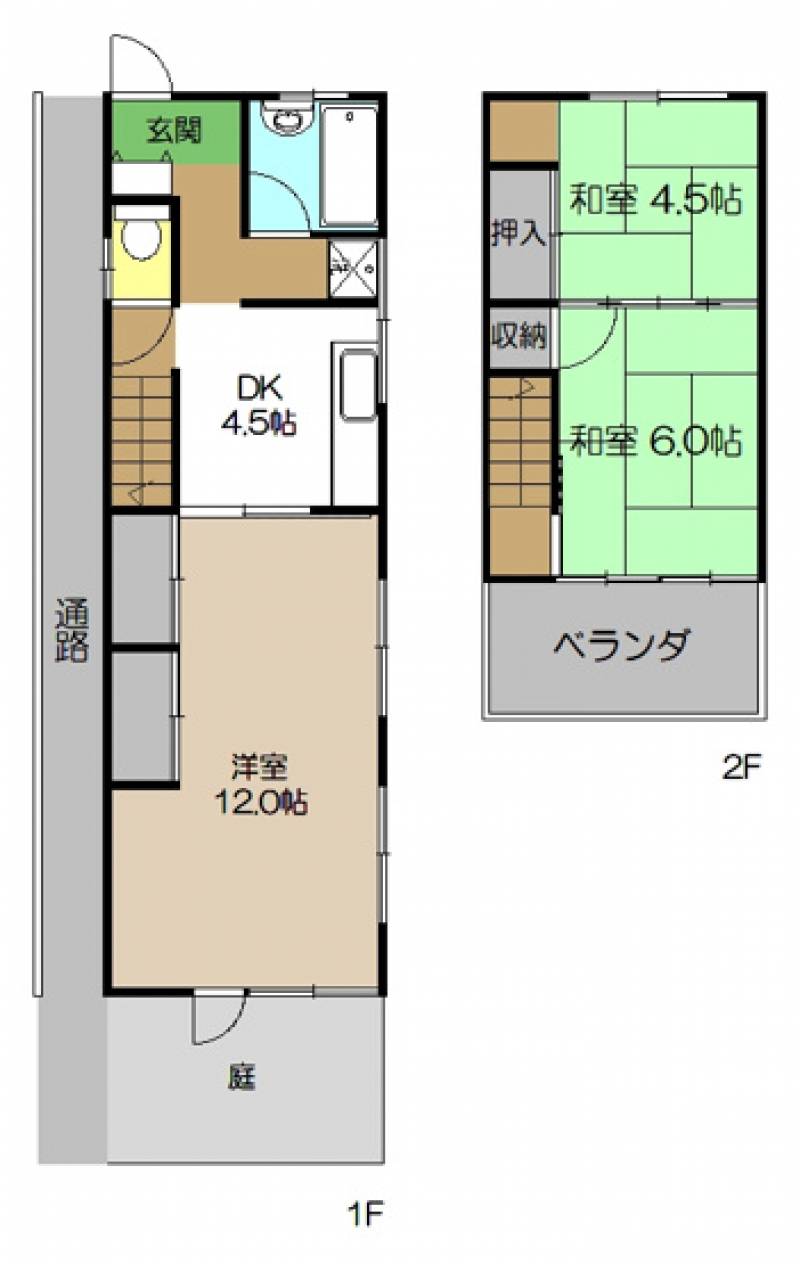 高知市一宮中町 一戸建 の間取り画像